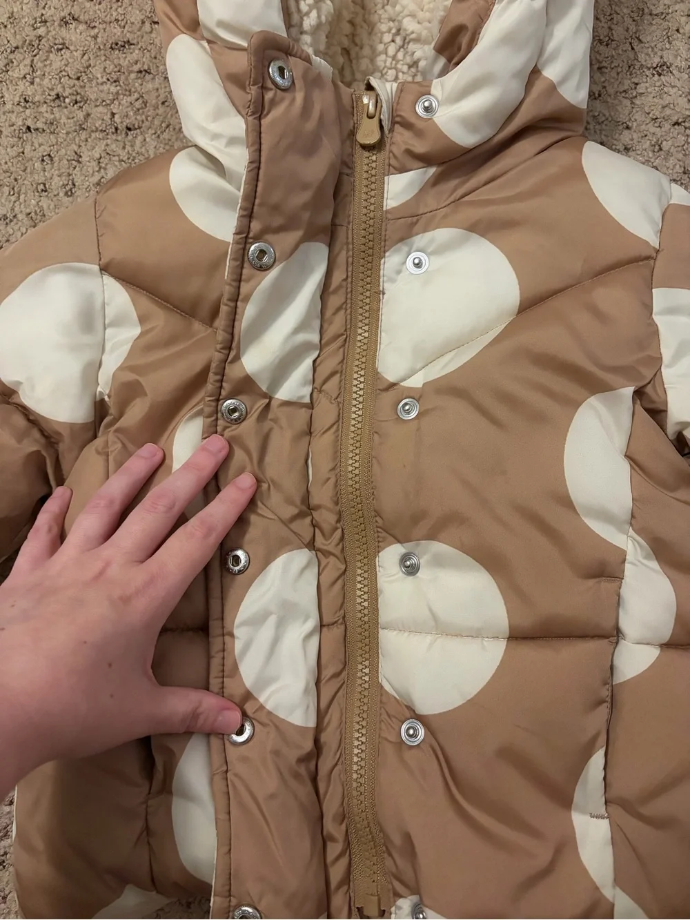 GAP Polka Dot Puffer Coat -3T